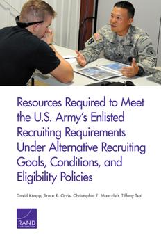 Cover: Resources Required to Meet the U.S. Army's Enlisted Recruiting Requirements Under Alternative Recruiting Goals, Conditions, and Eligibility Policies