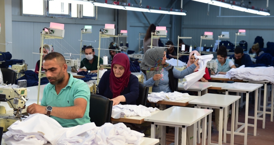 Workers in a textile factory in Igdir, Turkey, May 20, 2017