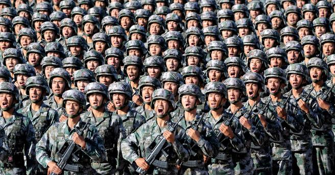 Soldiers of China's People's Liberation Army at Zhurihe military training base in Inner Mongolia Autonomous Region, China, July 30, 2017, photo by ChinaMil.com