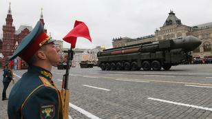 A Yars RS-24 intercontinental ballistic missile system in Red Square in Moscow, Russia, September 5, 2017, photo by Yuri Kochetkov/Reuters