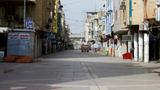 An empty market after a curfew was imposed to halt the spread of COVID-19 in the holy city of Najaf, Iraq, March 18, 2020
