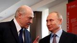 Belarus President Alexander Lukashenko and Russian President Vladimir Putin meet in Sochi, Russia, February 15, 2019, photo by Sergei Chirikov/Pool/Reuters