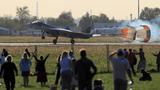 Spectators watch a Russian Sukhoi Su-57 fighter jet landing after a demonstration flight at the MAKS-2019 air show in Zhukovsky outside Moscow, Russia August 29, 2019, photo by Tatyana Makeyeva/Reuters