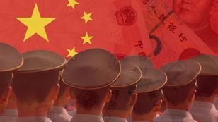 Chinese flag, yuan, and soldiers, image design by Katherine Wu/RAND Corporation; photos by Dmytro and Mike/Adobe Stock
