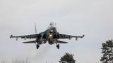 Russian Su-35 fighter aircraft taking part in an exercise after taking off from an airfield in Brest, Belarus, February 11, 2022, photo by Ministry of Defense of the Russian Federation/Reuters