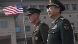 Marine Corps Gen. Joseph F. Dunford Jr., chairman of the Joint Chiefs of Staff, participates in a welcome ceremony with his Chinese counterpart Gen. Fang Fenghui at the Ba Yi, Aug. 15, 2017.