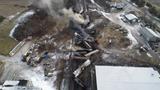 Drone footage of the freight train derailment in East Palestine, Ohio, February 6, 2023, photo by NTSBGov via Reuters
