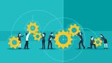 Business people moving gears, image by Dmitry Kovalchuk/Adobe Stock