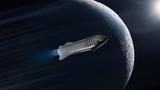 A rocket ship flying in front of the moon. Photo by Adobe Stock / NASA