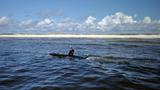 A Navy Research Laboratory unmanned surface vehicle near Panama Beach, Florida, November 9, 2020, photo by U.S. Naval Research Laboratory