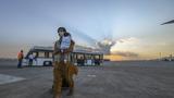 Evacuees from Afghanistan board a Boeing 777 bound for the United States from Naval Air Station Sigonella in Sicily, Italy, August 28, 2021, photo by EyePress News/Reuters