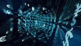 Financial technology concept with monetary symbols in a digital environment, photo by metamorworks/Adobe Stock