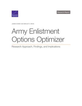 Cover: Army Enlistment Options Optimizer