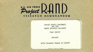 Cover of "Soviet Atomic Blackmail and the North Atlantic Alliance' from 1956, photo by RAN'