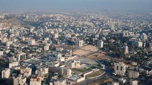 Mukataa, the headquarters of the Palestinian Authority, is seen in this aerial view of the West Bank city of Ramallah, July 19, 2013, photo by Mandel Ngan/Pool/Reuters 