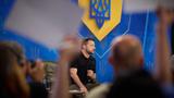 Ukraine President Volodymyr Zelenskyy speaks during a press conference in Kyiv, Ukraine, August 27, 2024, photo by Ukrainian Presidency via ABACA/Reuters