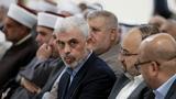 Yahya Sinwar attends a meeting in Gaza City, April 30, 2022, photo by Yousef Masoud/SOPA Images/Sipa USA via Reuters