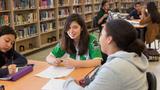 Students at Skyline High School work together during an after-school tutoring club, photo by Allison Shelley/All4Ed