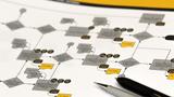  A draft process map sits on a desk in the U.S. Army Financial Management Command headquarters in Indianapolis, Indiana, May 13, 2019, photo by Mark R. W. Orders-Woempner/U.S. Army