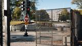 Security fences erected around the White House in preparation for potential unrest after the presidential election in Washington, D.C., November 5, 2024, photo by Candice Tang/SOPA Images via Reuters