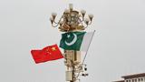 The national flags of China and Pakistan flutter at Tian'anmen Square during an official visit by the Prime Minister of Pakistan in Beijing, China, June 6, 2024, photo by VCG/Reuters