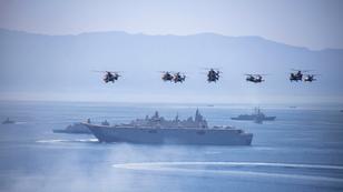 Ships and helicopters during Exercise EFES 2024, a combined exercise between 49 allied nations, in Izmir, Turkey, May 30, 2024, photo by Cpl. Marc Imprevert/U.S. Marine Corps