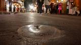 A new traffic bollard on the ground on Bourbon Street in New Orleans, Louisiana, January 2, 2025, photo by Eduardo Munoz/Reuters