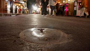 A new traffic bollard on the ground on Bourbon Street in New Orleans, Louisiana, January 2, 2025, photo by Eduardo Munoz/Reuters