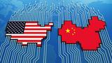 Chinese and U.S. flags as microchips on a digital board, illustration by kritsapong jieantaratip/Getty Images