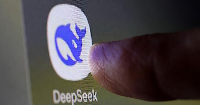 DeepSeek app icon on a screen, January 27, 2025, photo by Dado Ruvic/Reuters
