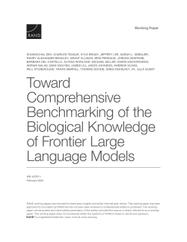 Cover: Toward Comprehensive Benchmarking of the Biological Knowledge of Frontier Large Language Models