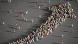 Image of an arrow populated with people, photo by imaginima/Getty Images