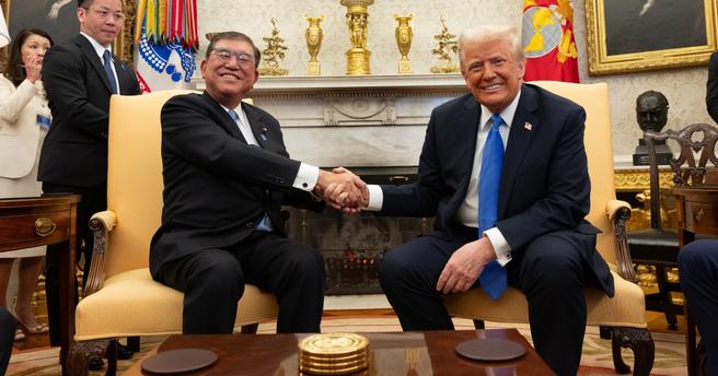 U.S. President Donald Trump and Japanese Prime Minister Shigeru Ishiba, photo by The White House/X