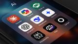 A smart phone displaying icons of AI apps, photo by lixu/Getty Images