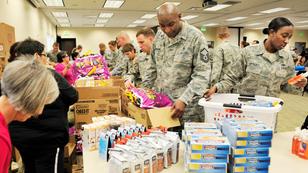 A food drive at  Buckley Air Force Base in Colorado, Photo by Darryl Bolden Jr./U.S. Air Force