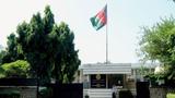 An Afghanistan flag flies over the now-closed embassy of the Islamic Republic of Afghanistan in New Delhi, India, September 29,, 2023, photo by Naveen Sharma / SOPA Images/Sipa USA via Reuters