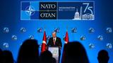 Turkish President Tayyip Erdo&#287;an speaks during a press briefing during NATO’s 75th anniversary summit in Washington, D.C., July 11, 2024, photo by Elizabeth Frantz/Reuters