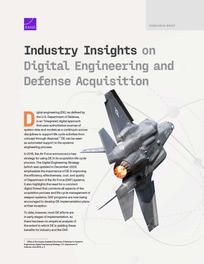 Cover: Industry Insights on Digital Engineering and Defense Acquisition