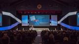 U.S. Air Force Gen. Jay Raymond, Commander of Air Force Space Command, addresses the 34th Space Symposium in Colorado Springs, Colorado, April 17, 2018, photo. by David Grim/U.S. Air Force