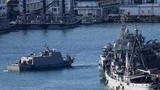 A Taiwanese Navy Kuang Hua VI-class missile boat in Keelung, Taiwan, October 14, 2024, photo by Tyrone Siu/Reuters