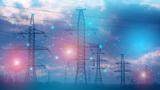 An illustration depicting AI technology over electric power lines, photo by Igor Borisenko/Getty Images