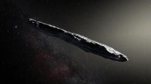Artist's impression of interstellar object`Oumuamua, image by M. Kornmesser/ESO/CC BY 4.0