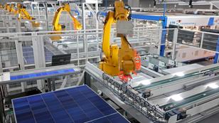 Industrial robots produce photovoltaic modules  in Zaozhuang Economic Development Zone, Shandong Province, China, April 16, 2025, photo by CFoto/Sipa USA via Reuters Connect