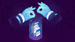 Illustration of hands puppeteering social media apps, images by fullvector/Adobe Stock and Whale Design/Getty Images