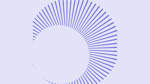 Abstract pattern of a crescent made with lines